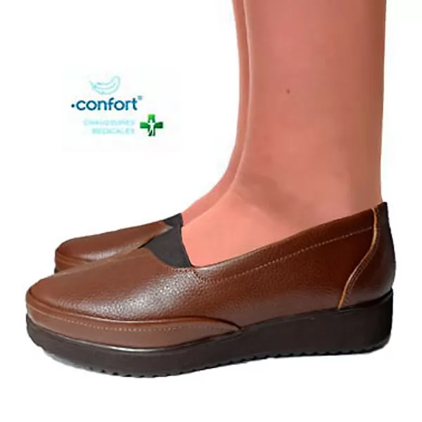 Mocassin Femme confort C01 tabac Cuir